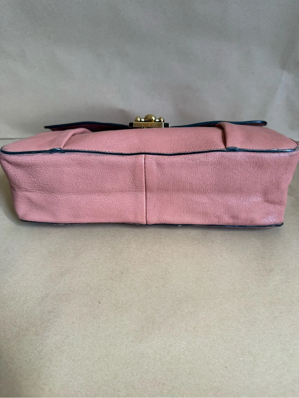 Chloe Coral Orange Leather Large Elsie Shoulder Bag